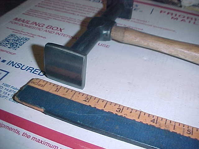 Auto Body Vtg. Reverse Curved Wide Head Hammer Looks Unused Nice Shop Dolly Tool