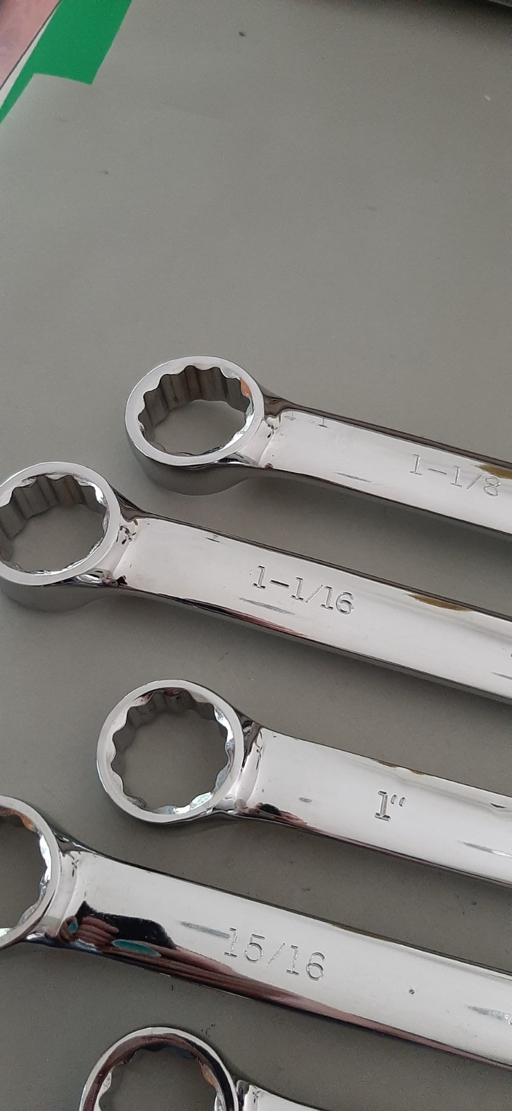 CRAFTSMAN COMBINATION LONG PATTERN POLISHED 12PT SAE WRENCH SET 7/8 to 1-1/8