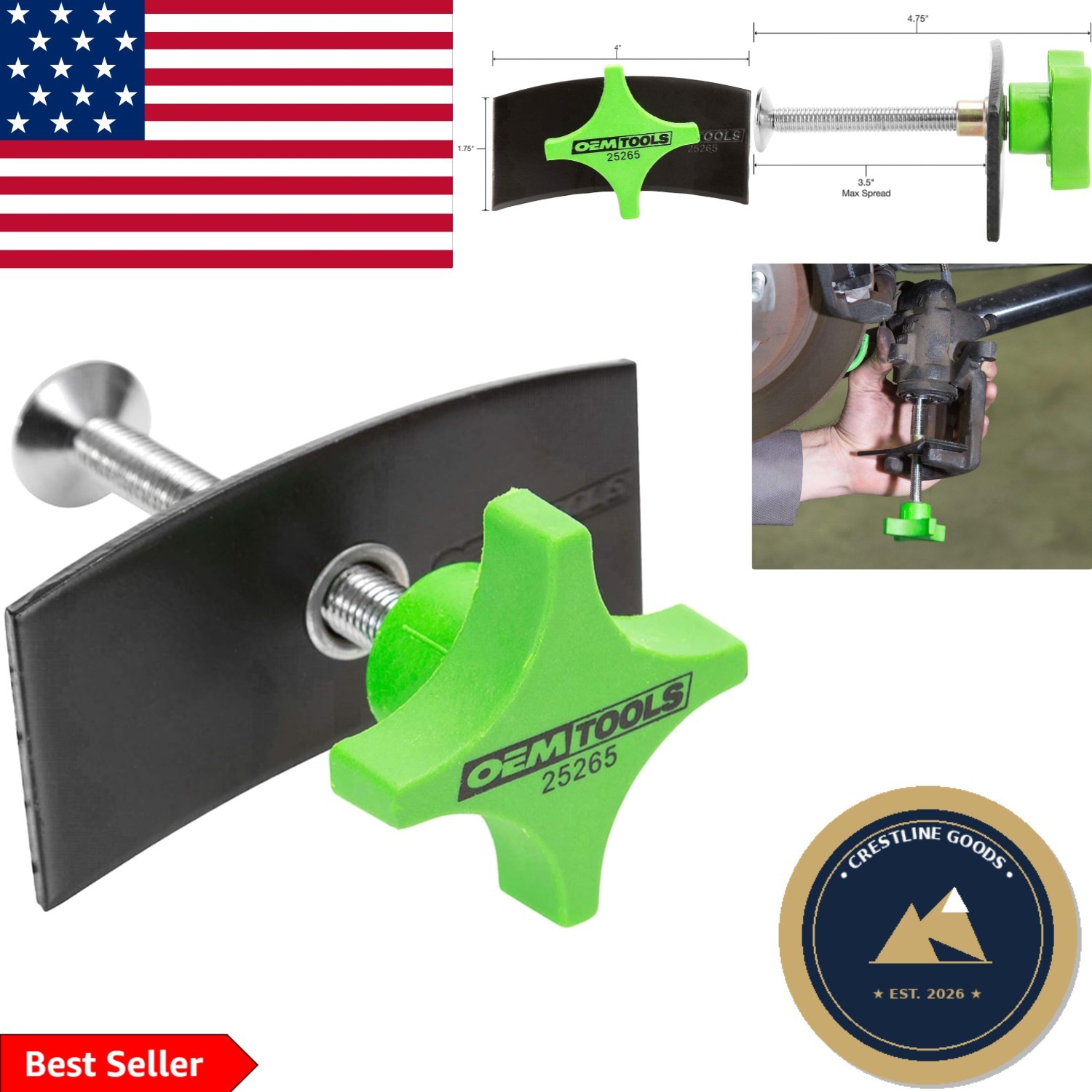 Versatile Brake Pad Spreader Tool with Ergonomic Design – For Cars & Trucks