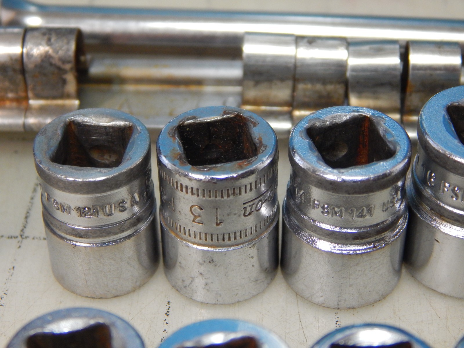 Snapon socket set 3/8″ dr. FSM series, Metric 6 point W/ A269 Rail, 6-14, 16-18