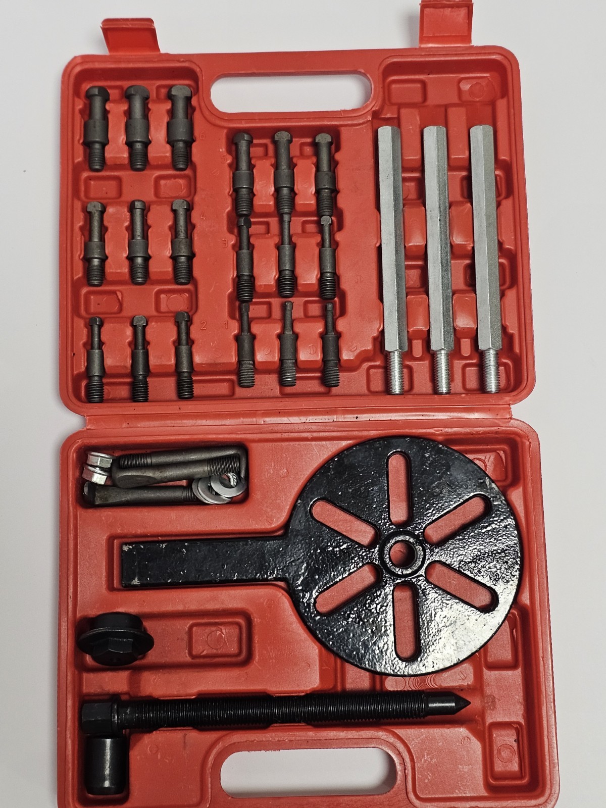 Wheel Hub Bearing Puller Tool Three Claws Outer Bearing Extractor 18 Pcs
