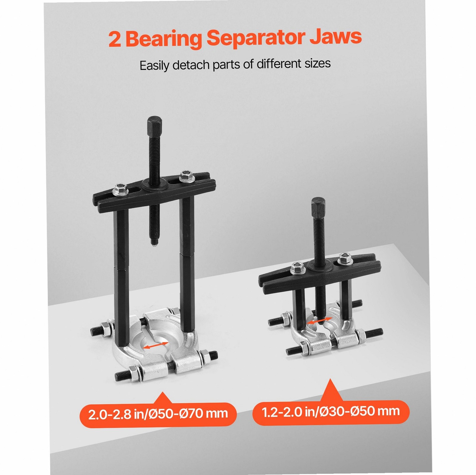 5-Ton Force Bearing Puller Kit Heat-Treated Steel