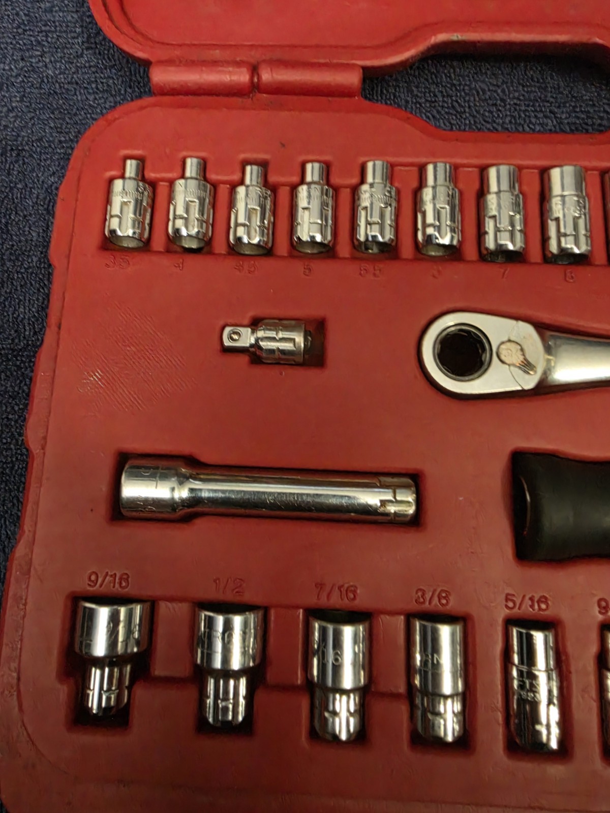 USED Craftsman Max Axess 27pc 1/4 Inch Drive Complete Socket Tool Set