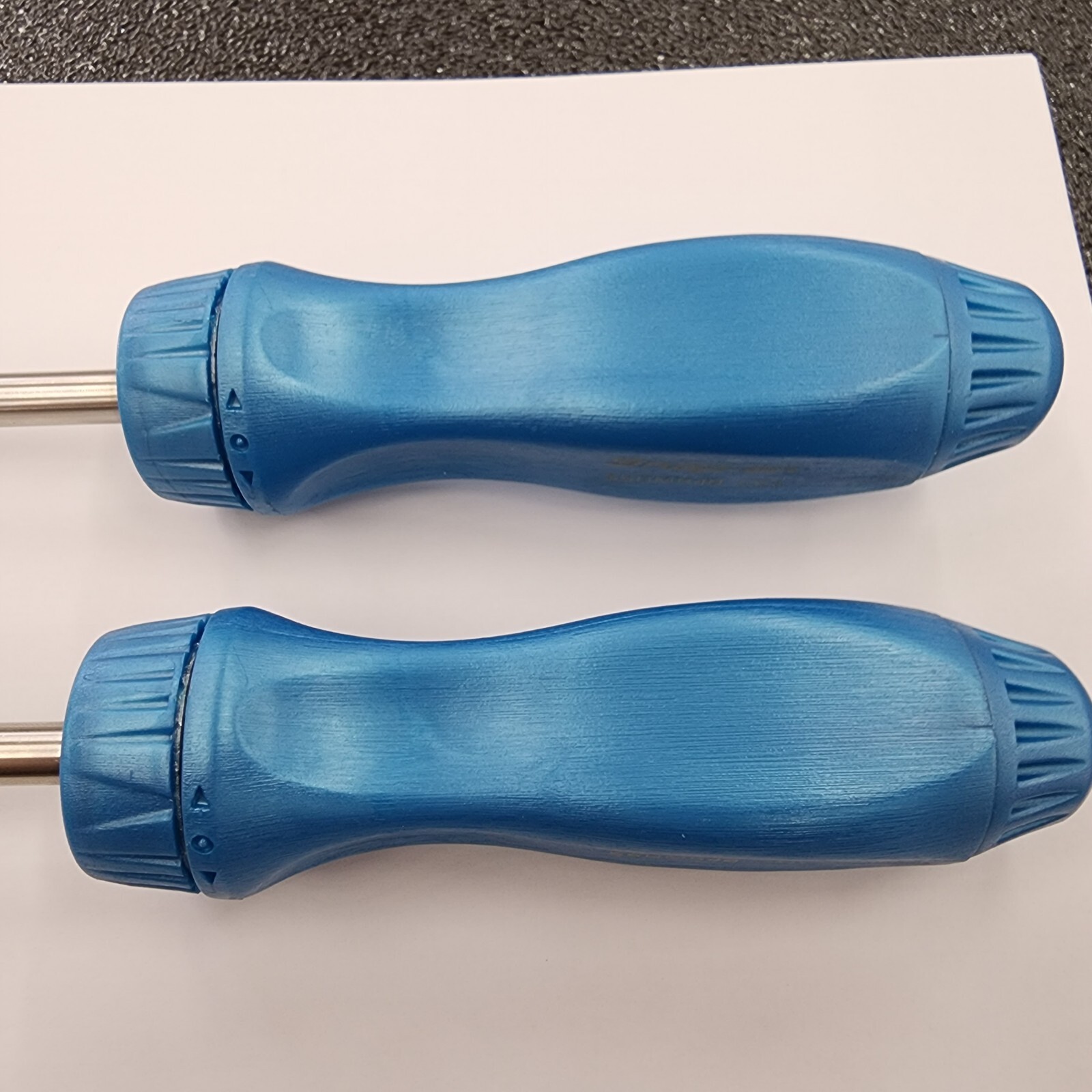 Snap-on Tools NEW 2pc PEARL BLUE Ratcheting Screwdriver Set SSDMR4BPB SSDMR8APB