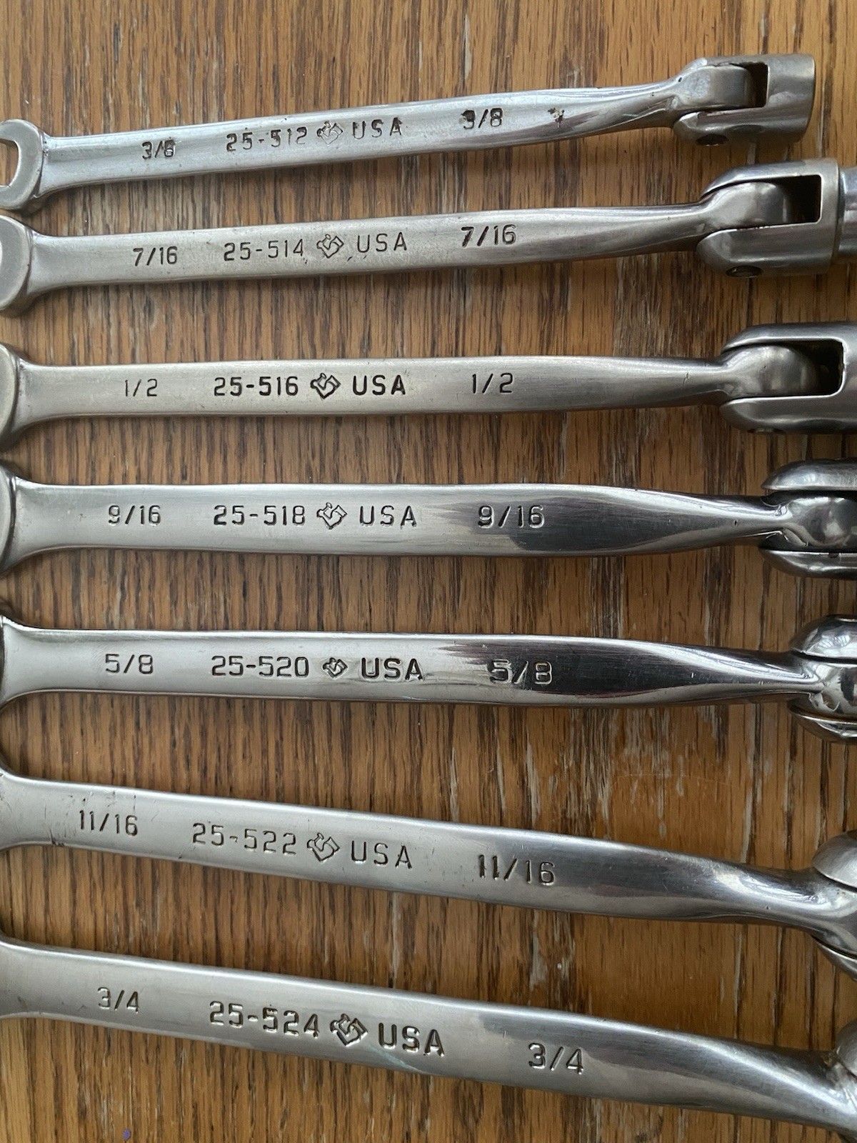 7 Armstrong USA Swivel Head Flex Wrenches