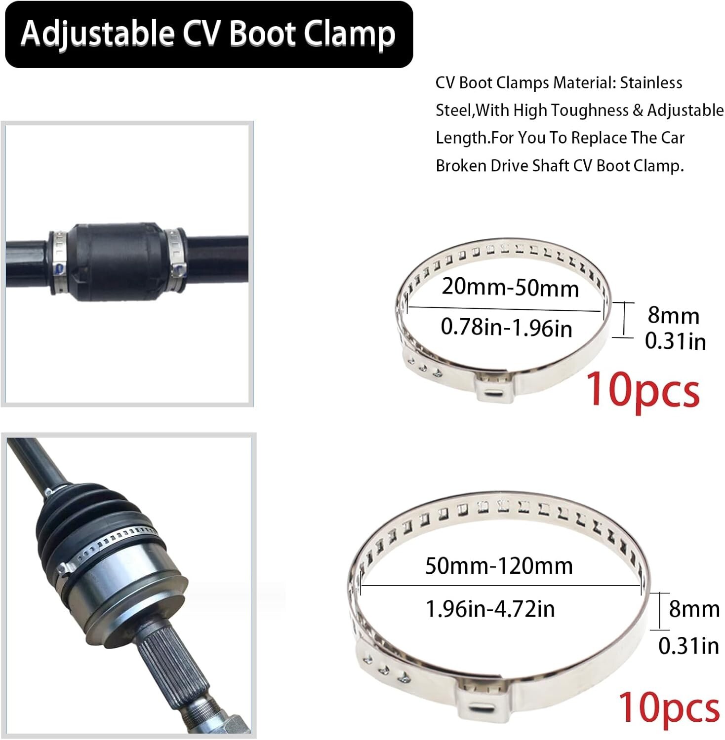 22Pcs CV Boot Clamp Pliers Set Cv Axle Removal Tool Cv Joint Ear Clamp Bandin…