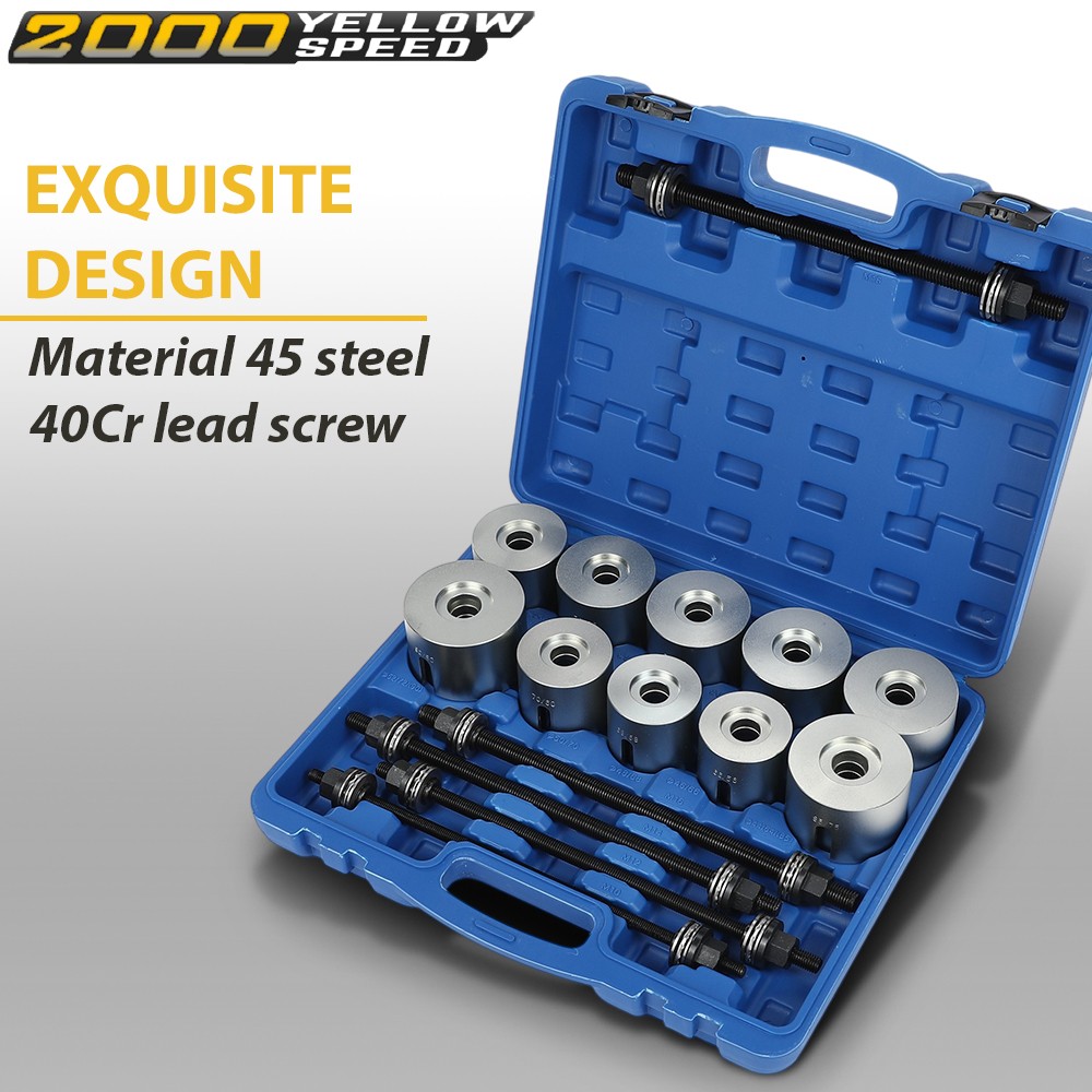 27 PCS Universal Press & Pull Sleeve Kit Bush Bearing Removal Insertion Tool Kit
