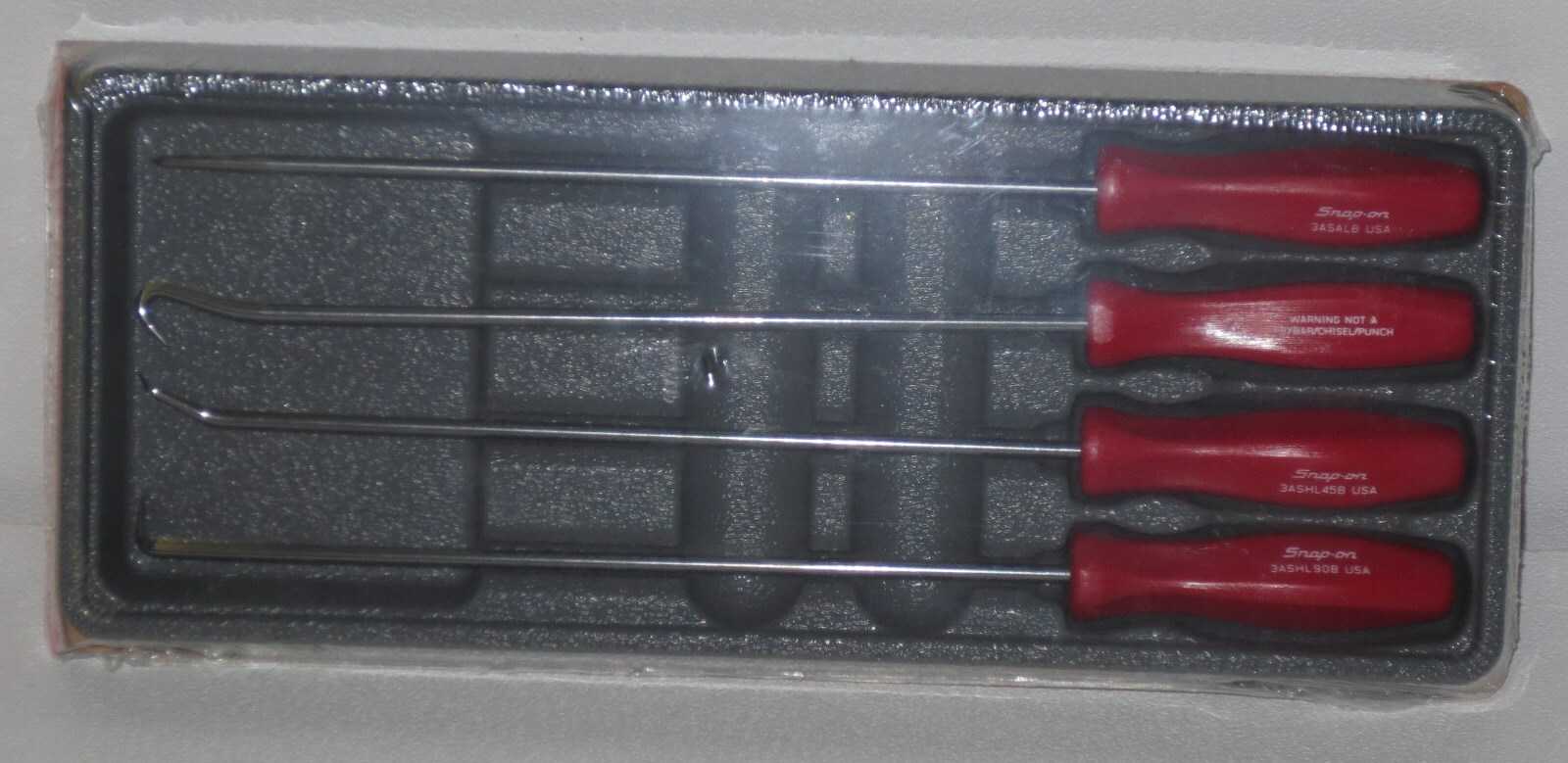NEW! Snap-on Pick Set, LONG SHAFT, ASAL204BR *RED HARD HANDLES* NEW & SEALED!