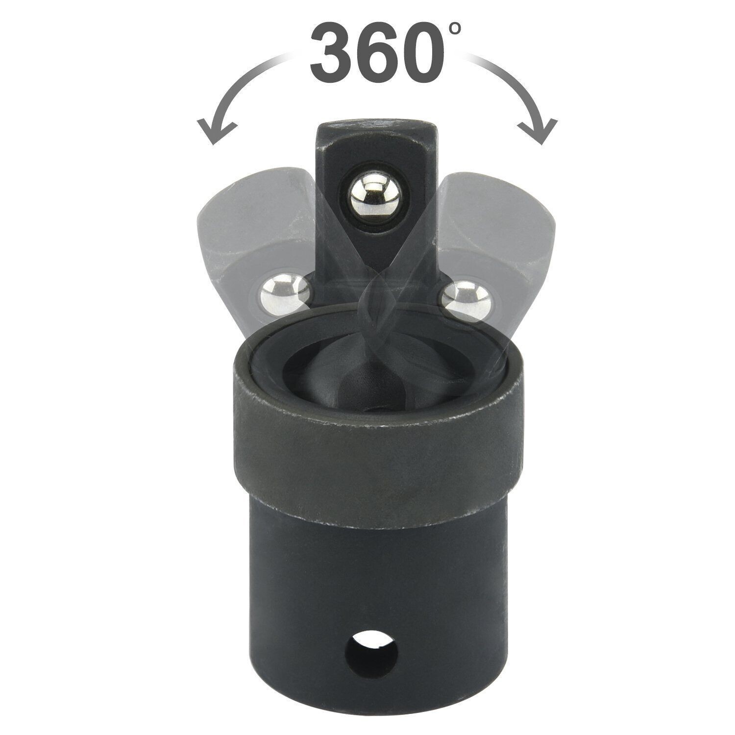 2pc Universal Impact Joint Set 3/8″ & 1/2″ DR. CR-MO Ball Type Swivel Socket