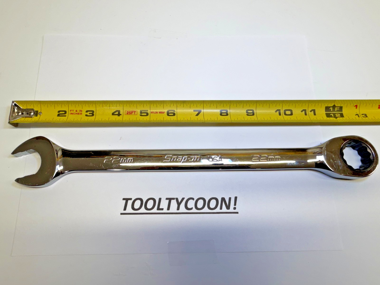 Snap-on Tools NEW 22mm Metric 0° Non-Reversing Ratcheting Combo Wrench SOXRM22