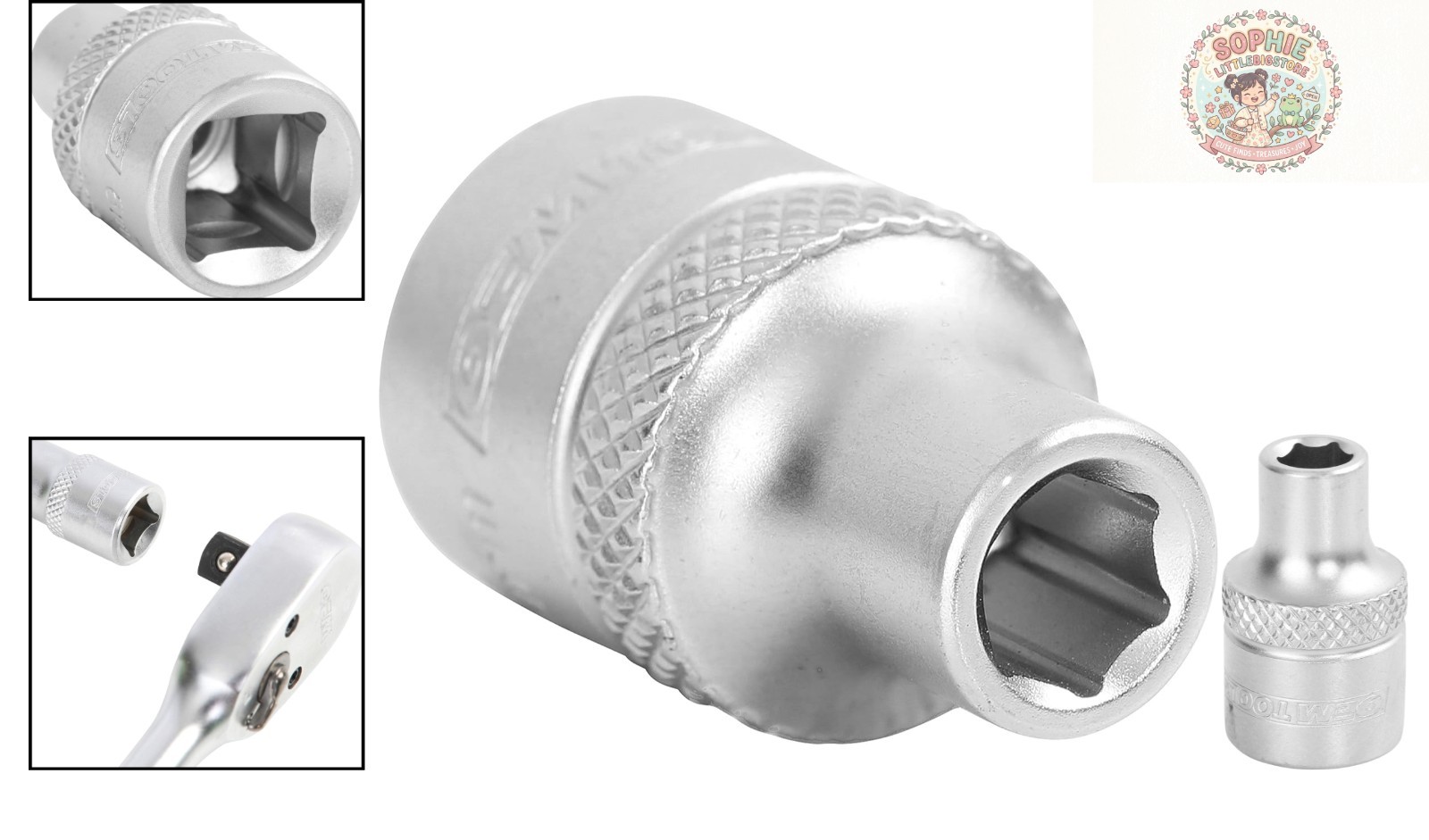 3/8 Inch Drive 6-Point Socket 6 mm – Thin Wall Chrome Design for Precision