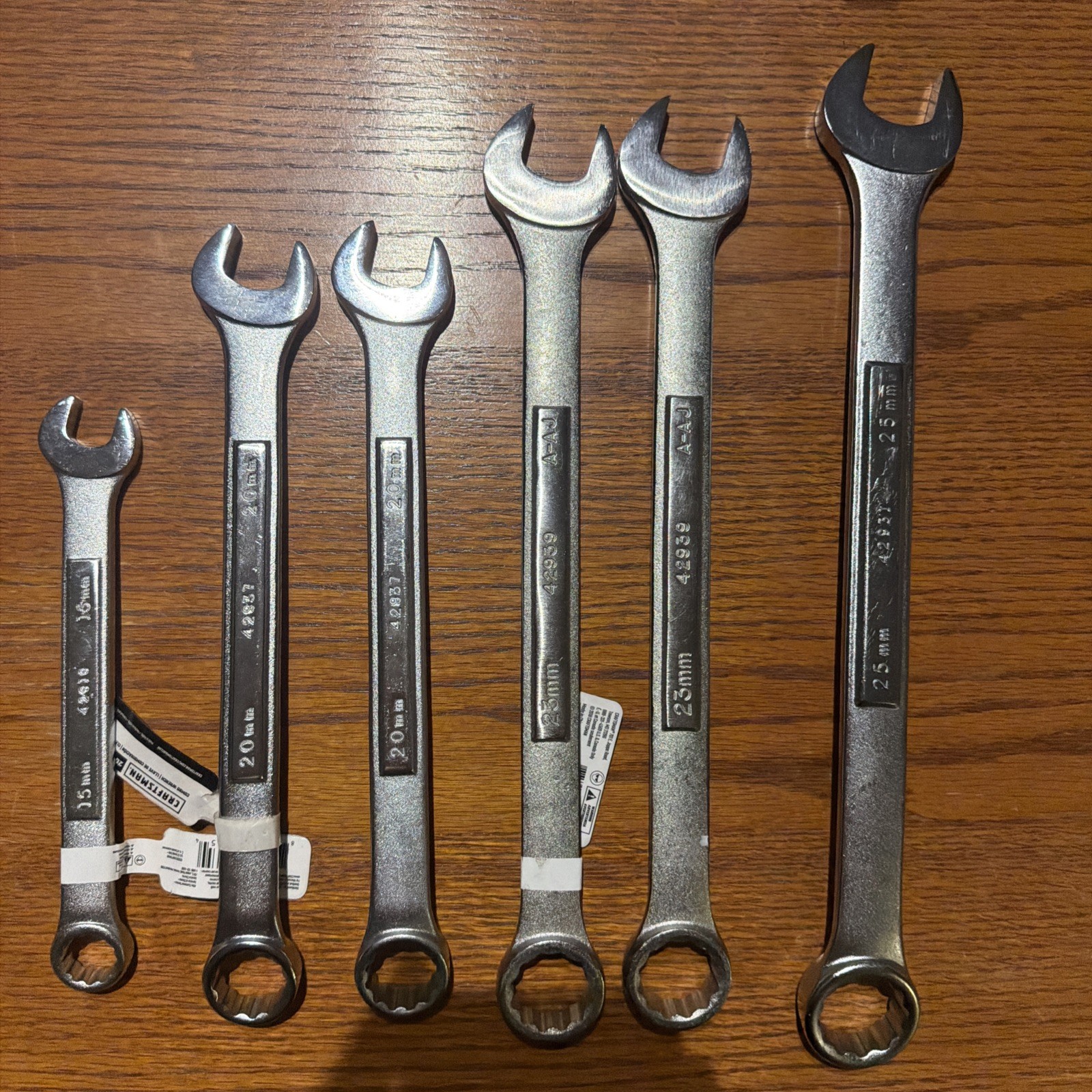 Craftsman Metric MM Wrench Random, 12 pt, 19 Pieces, SEE DESCRIPTION FOR SIZES