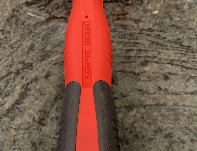 Snap-on Tools NEW RED 32oz Soft Grip Dead Blow Ball Peen Hammer HBBD32R