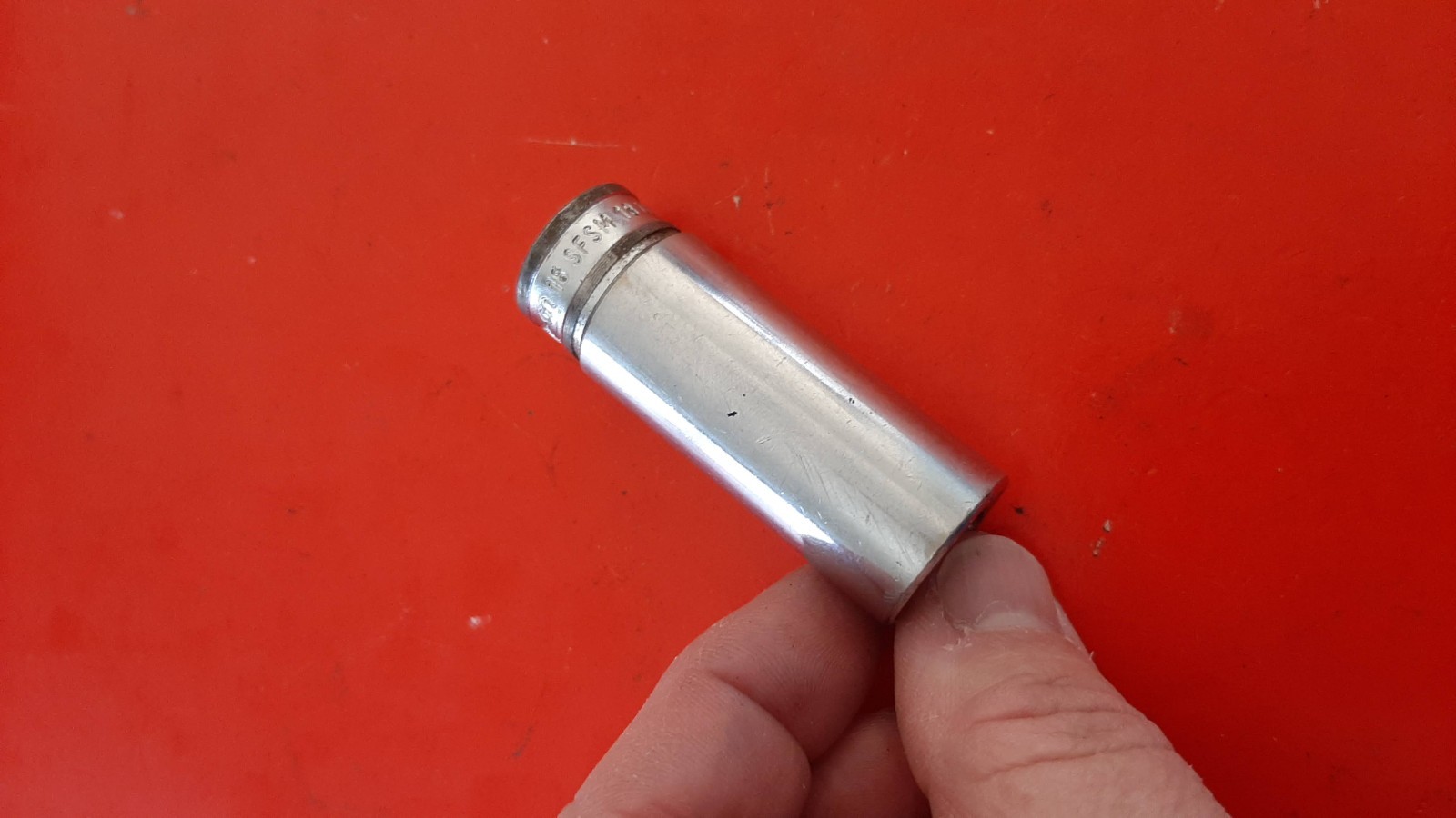 Snap-on Tools 3/8″ Drive 6pt Point 18mm SFSM18 Deep Chrome Socket USA Black Band
