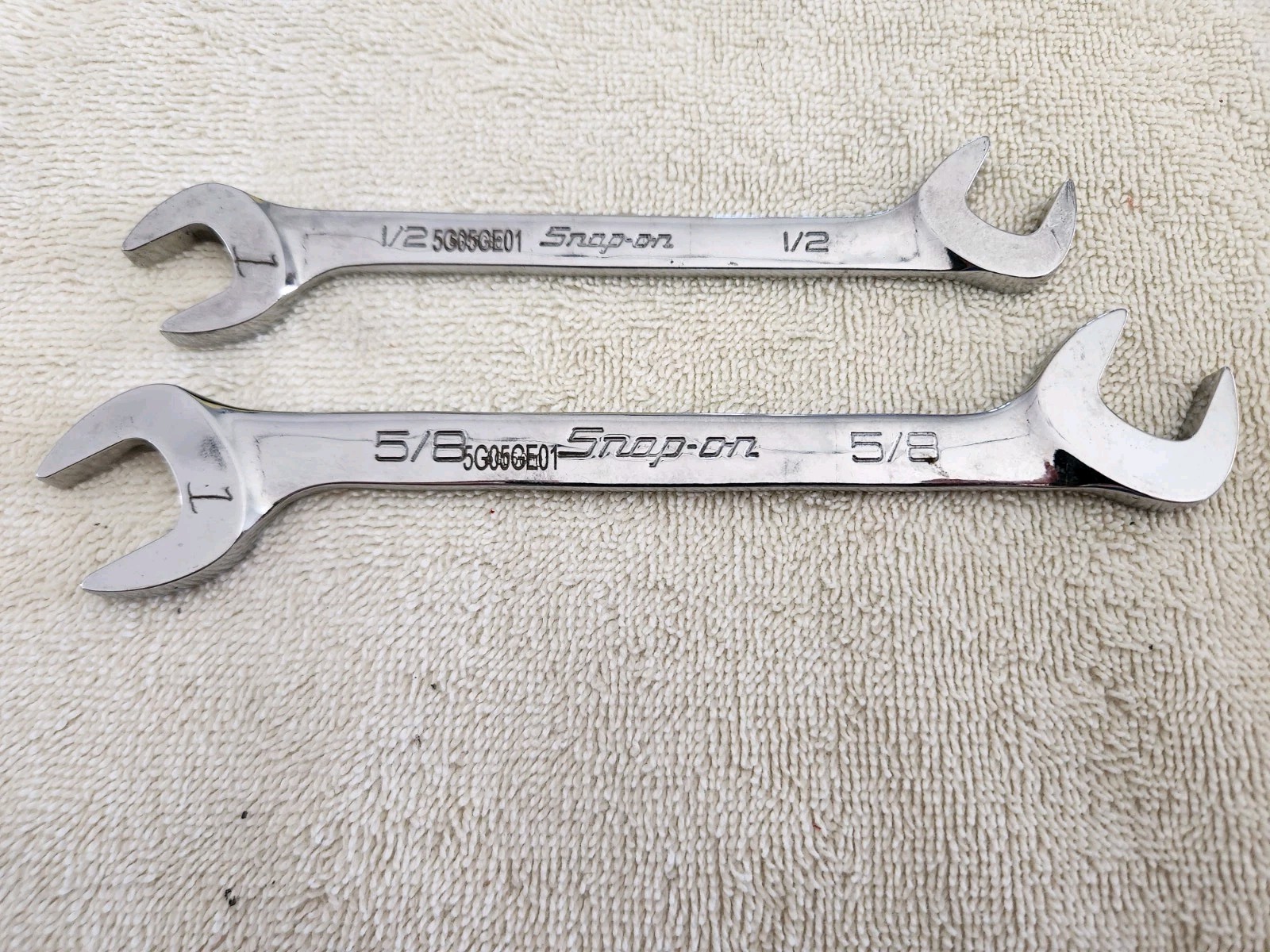 Snap On 2Pc. SAE Four-Way Angle Head Open-End Wrench Set VS16B &VS20B 1/2&5/8″