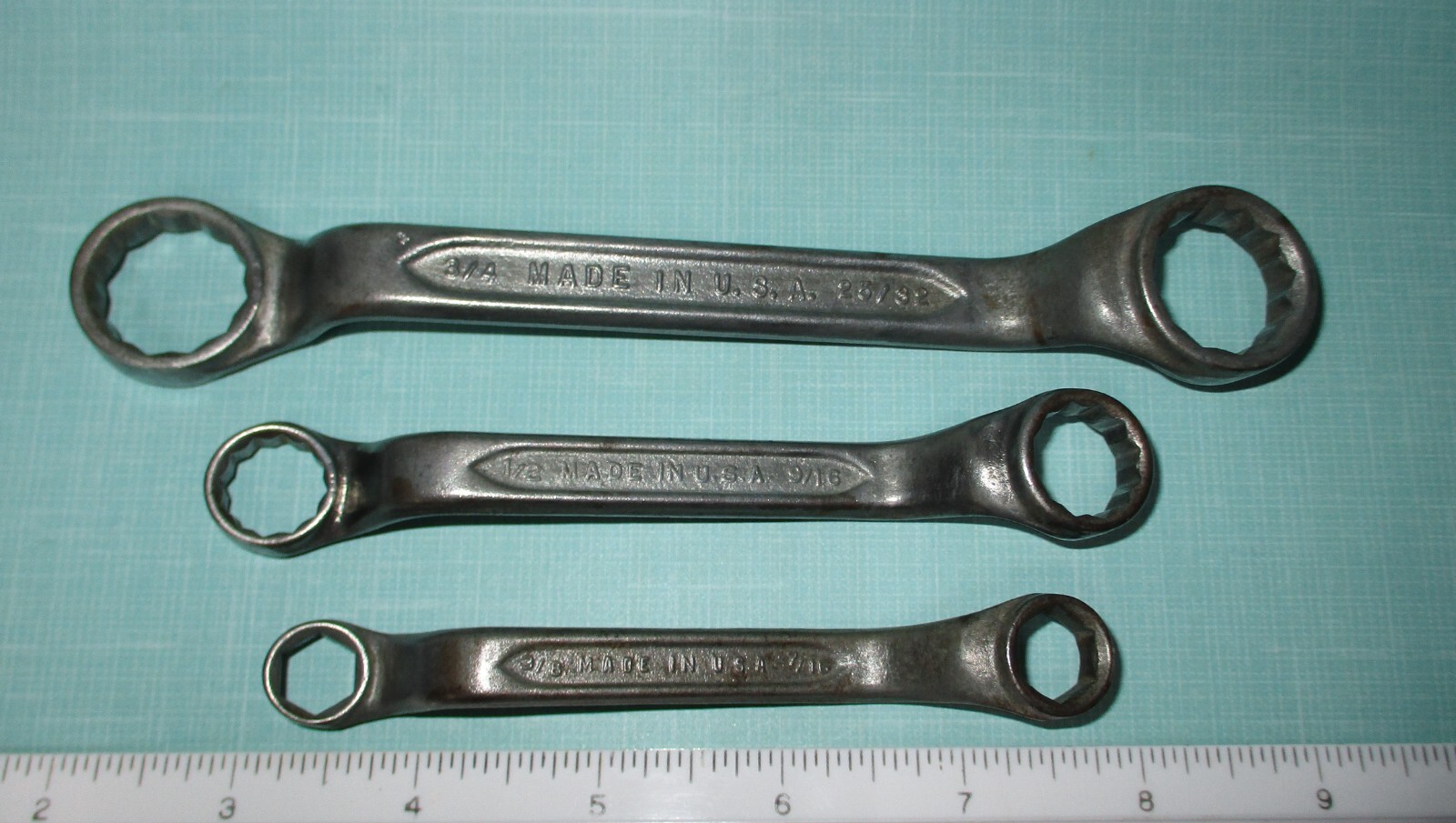 Forged Select Steel 3/8-25/32″ 6-12 Point Offset Double Box End Wrench 3-Piece