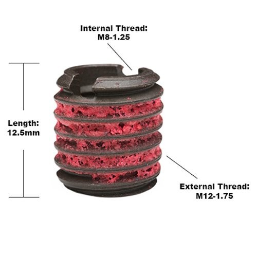 EZ-450-8 Thread Repair Kit: Carbon Steel Inserts for Soft Metals – M8-1.25 Size
