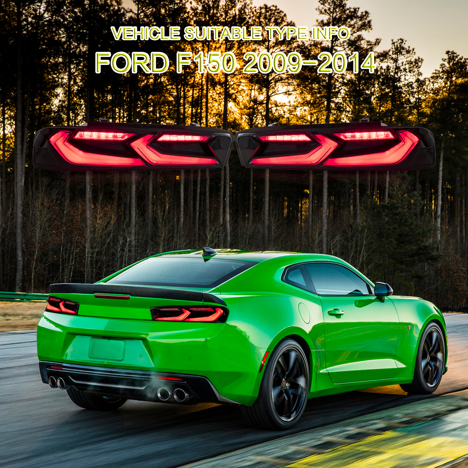 VLAND FULL LED Taillights For Chevy Camaro 2016-18 DRL w/Sequential Signals Pair