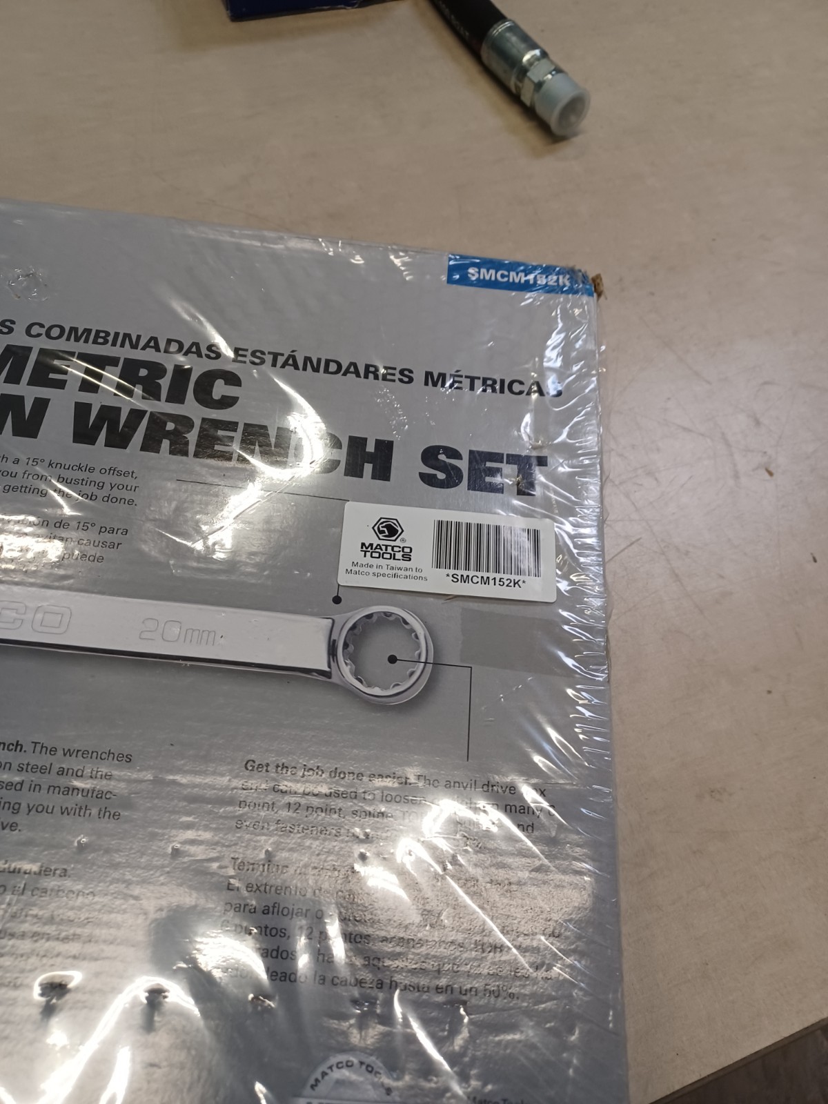 Matco tools SMCM152K 15pc Metric Combination Wrench Set 7-20mm