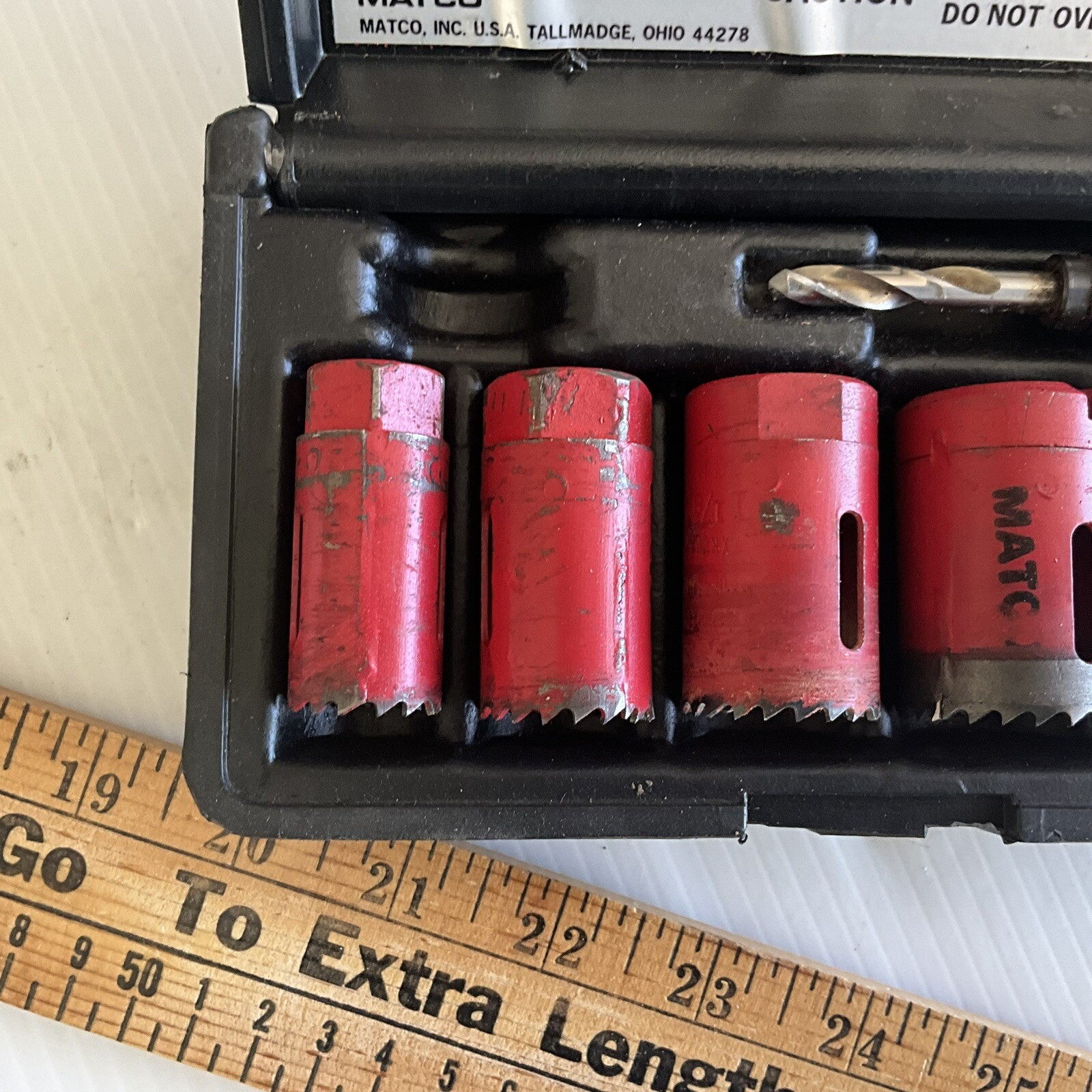 Matco Tools RC 9595 Hole Saw Kit Drill 7/8″ to 1-1/2″ Holesaw 7pc USA