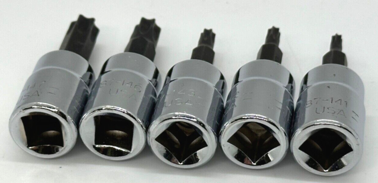 🇺🇸 Stanley Professional Tools TORX T15-T50 Socket 3/8″ Set Bit Driver Star Lot