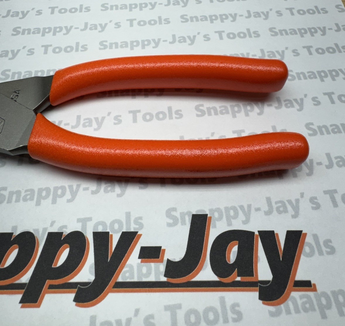 Snap-On Tools USA NEW ORANGE Soft Grip 7″ VECTOR EDGE Diagonal Cutter 87ACFO