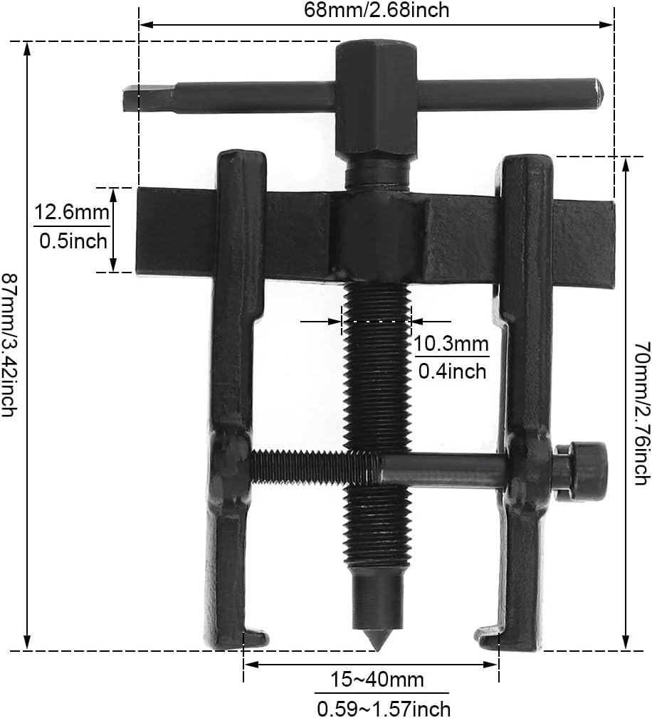 Versatile 2 Inch Adjustable Bearing Gear Puller – Sturdy Heat-Treated Design