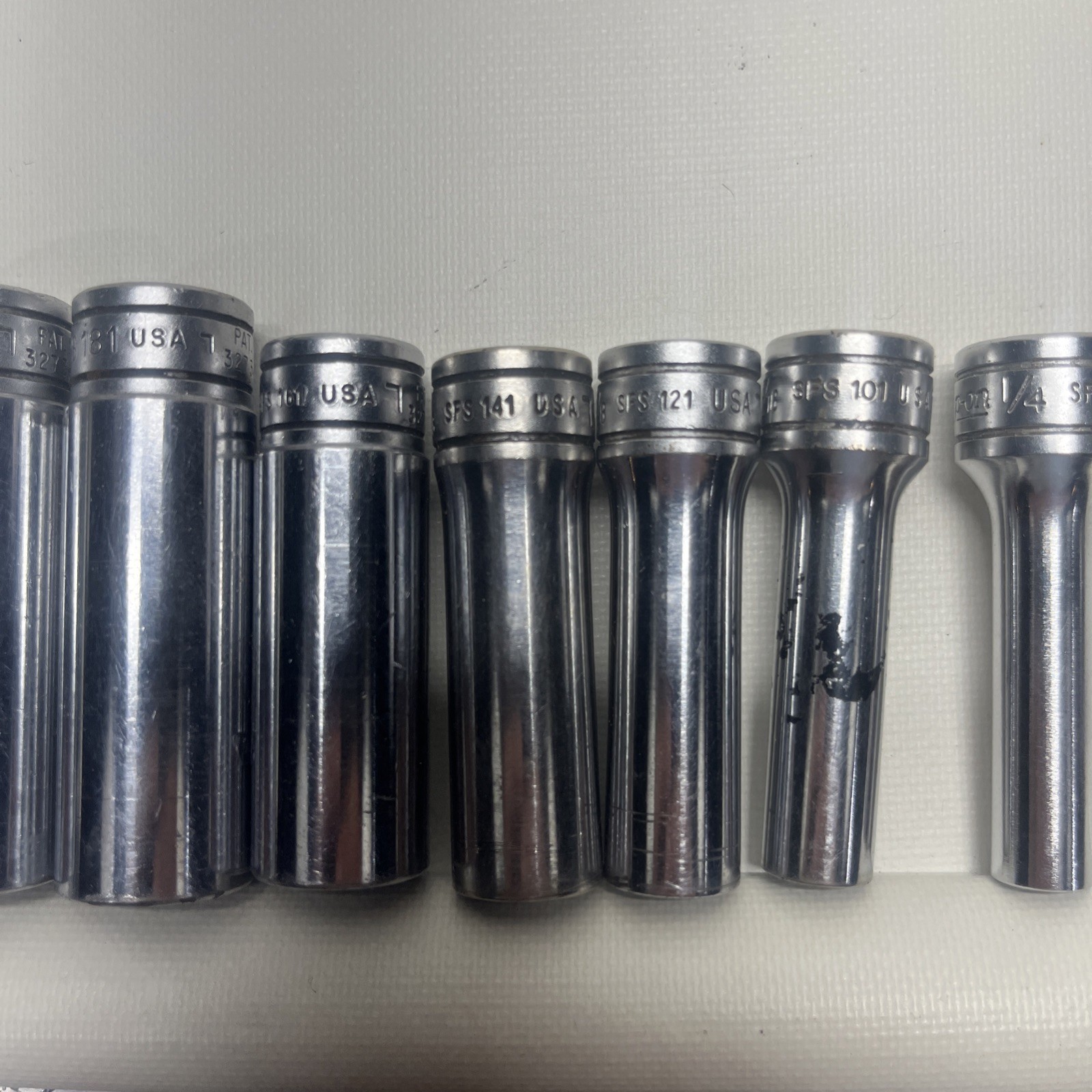 Snap-on 10-Piece 3/8″ Drive 6-Point Deep Chrome SAE Socket Set 1/4-13/16”211SFSY