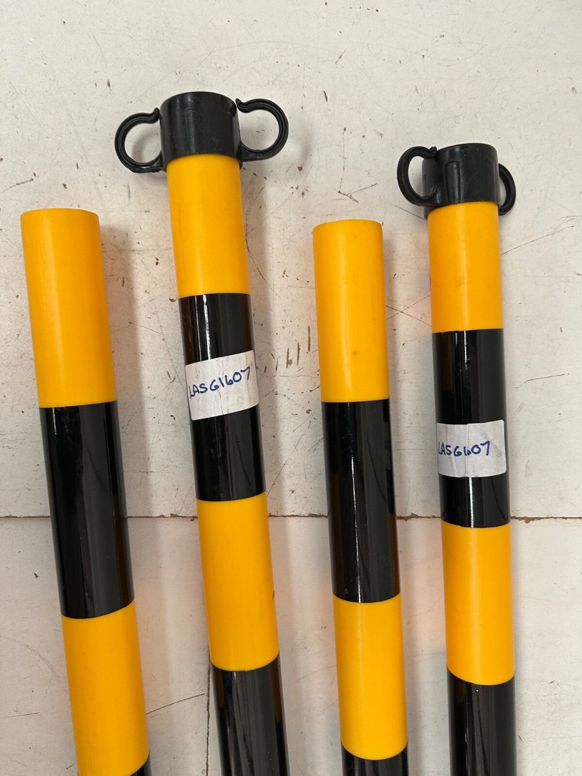 4x Laser 61607 Chain Support Post with Cap (Black/Yellow) (4pack) VAT Inclusive