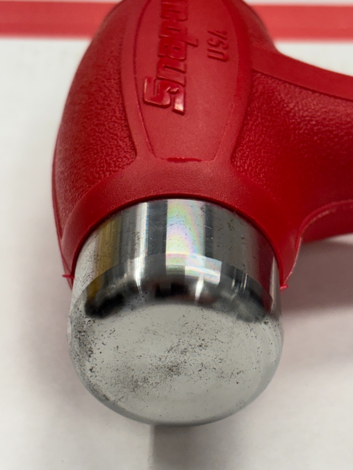 Brand New Snap-on Ball Peen 24oz RED Soft Grip Dead Blow Hammer HBBD24