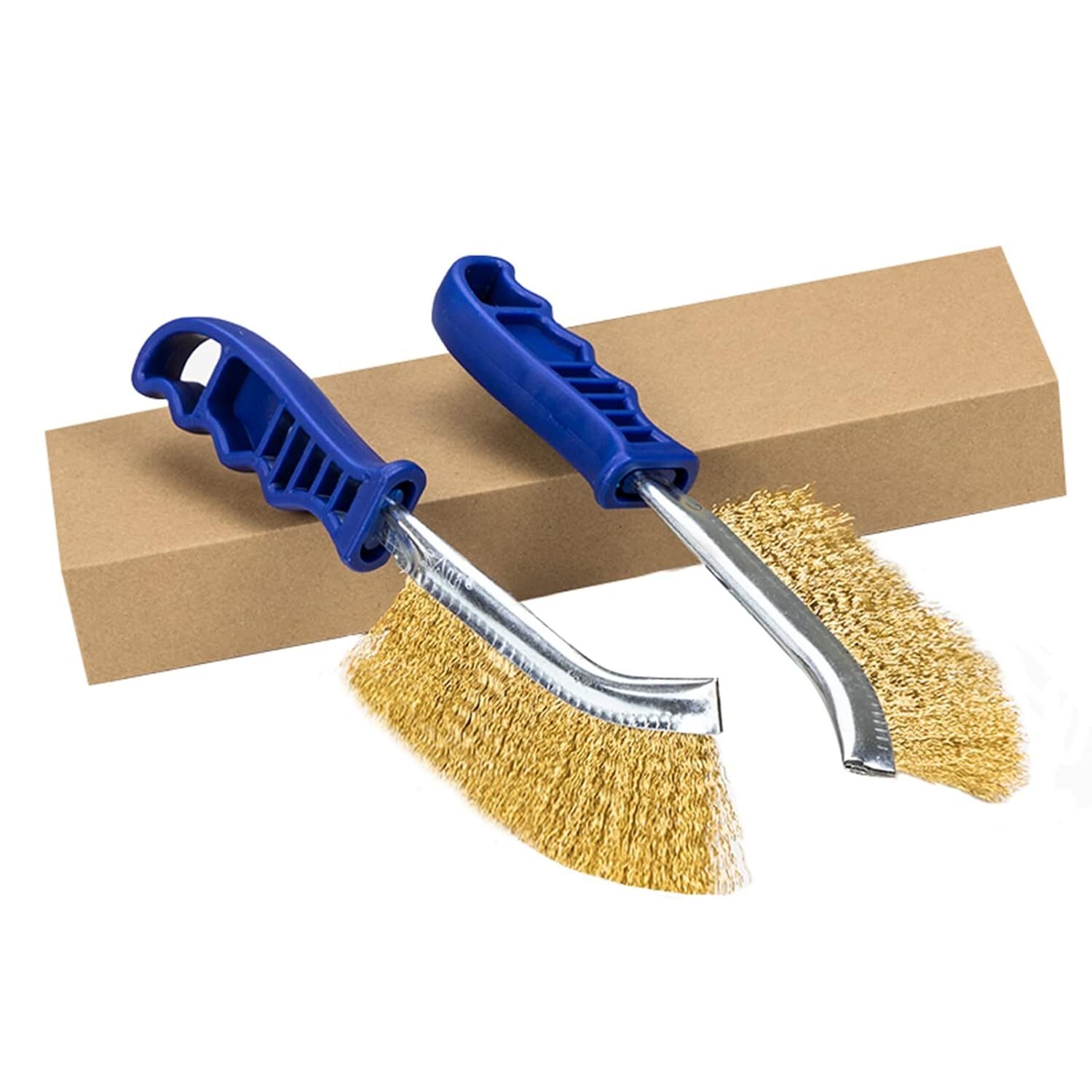 SALI Wire Brushes for Cleaning Rust Removal Heavy Duty Brass Brush Tool 11″…