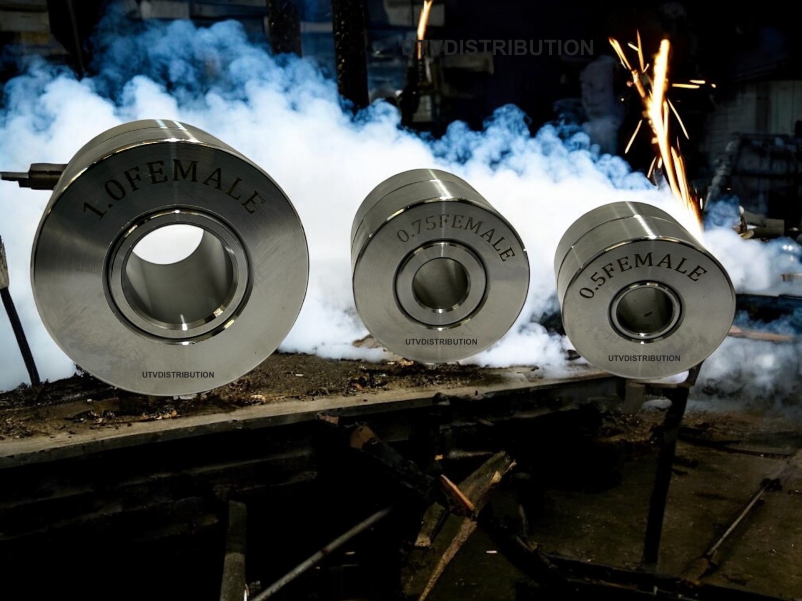 Dimple Die Set 3 Piece 1/2″ 3/4″ 1″ Bolt Together or Hydraulic Press USA MADE