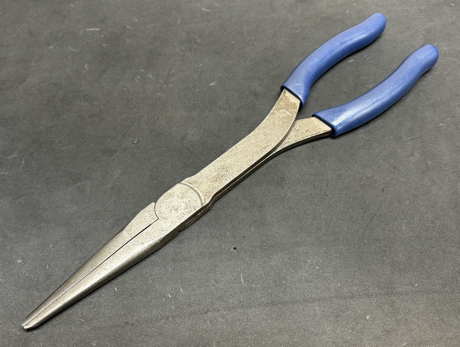 Snap-on Tools METALLIC BLUE Talon Soft Grip 11” Long Needle Nose Pliers 911ACF