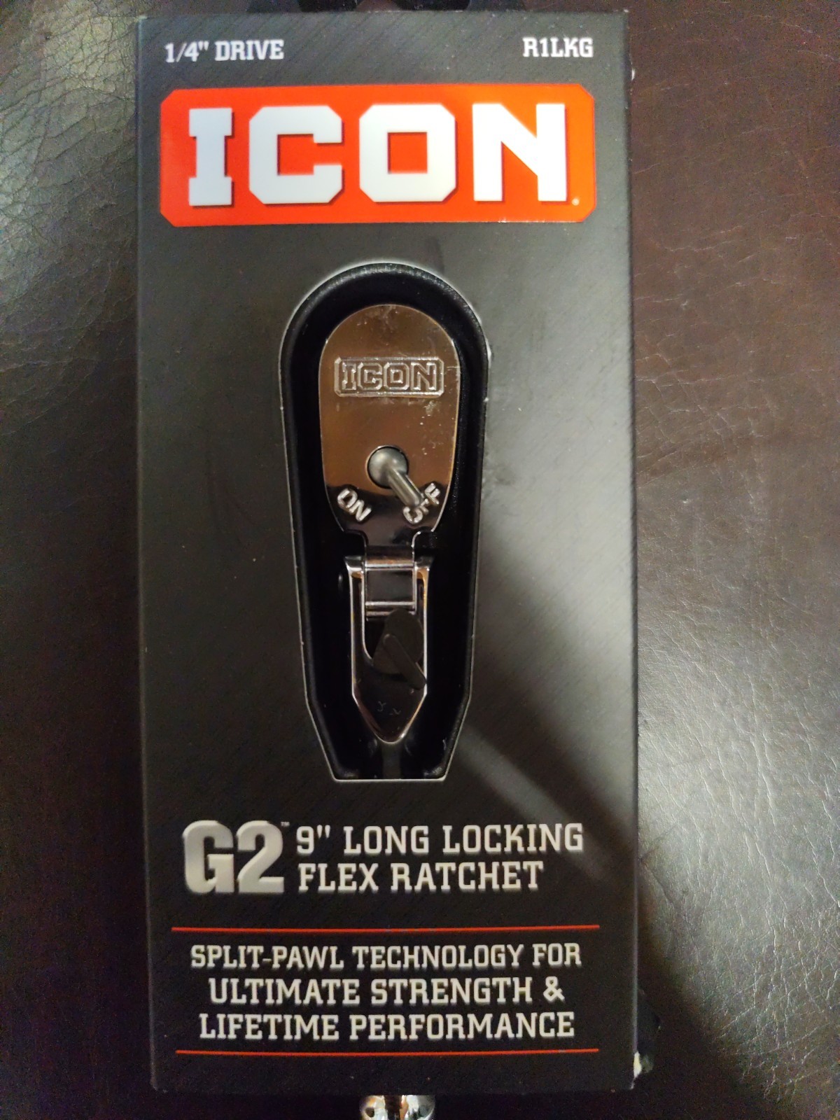 Icon 9″ Long Locking Flex Ratchet G2 R1lkg 1/4″ Drive