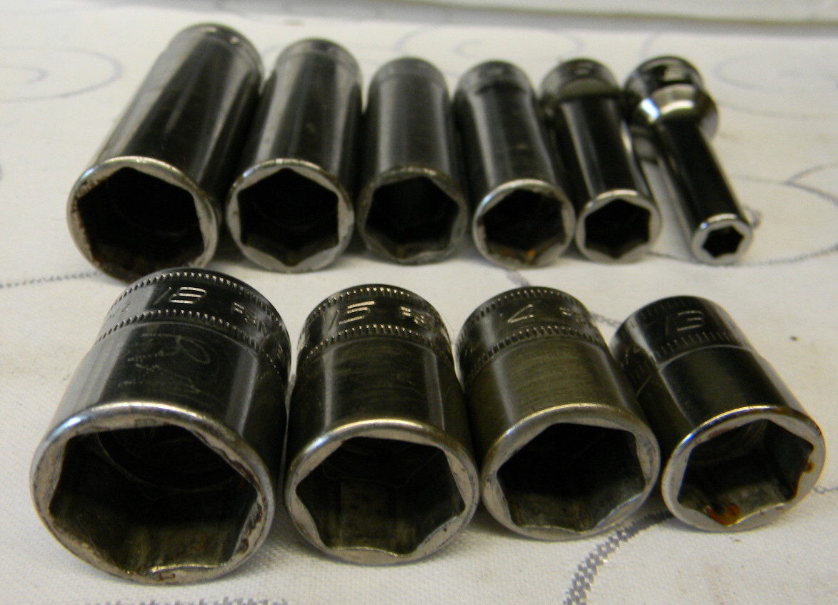 SNAP-ON 3/8″ DRIVE 10PC METRIC 6PT FLANK DRIVE SHALLOW/DEEP SOCKET SET