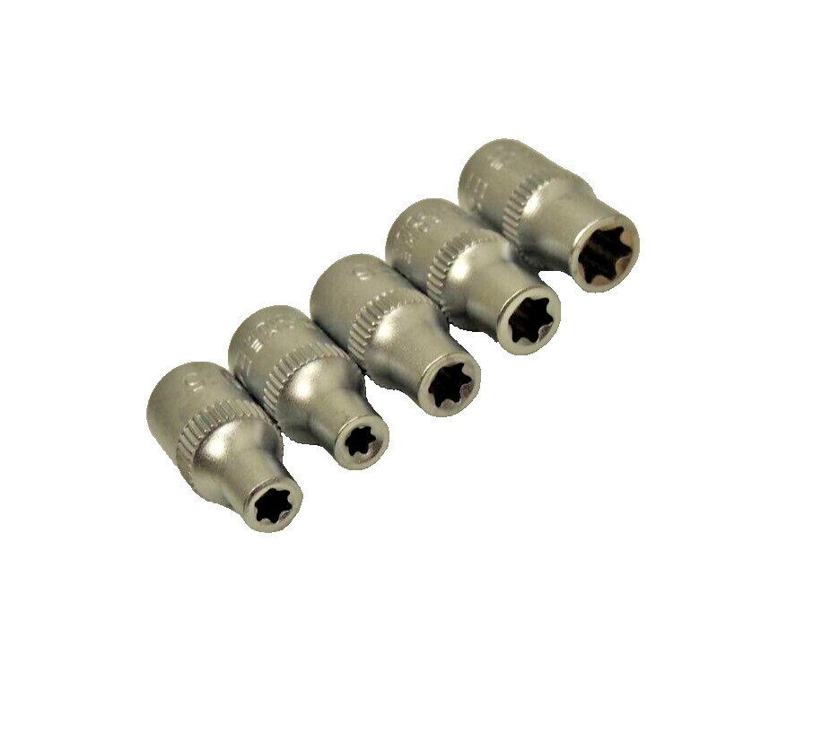 14 PC E Torx Star Female Bit Socket Set 1/2″/3/8″/1/4″ Drive E4 -E24