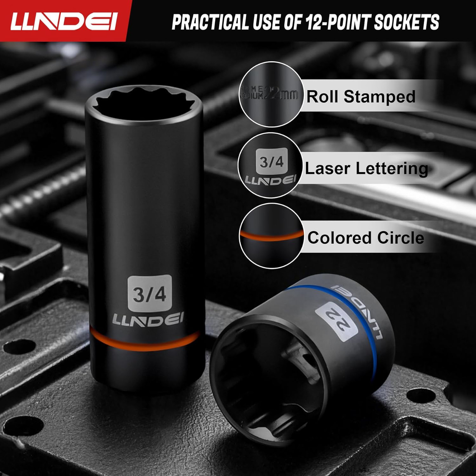 3/8 Inch Drive Socket Set 71 Piece SAE Metric Deep Shallow CR-V Extension