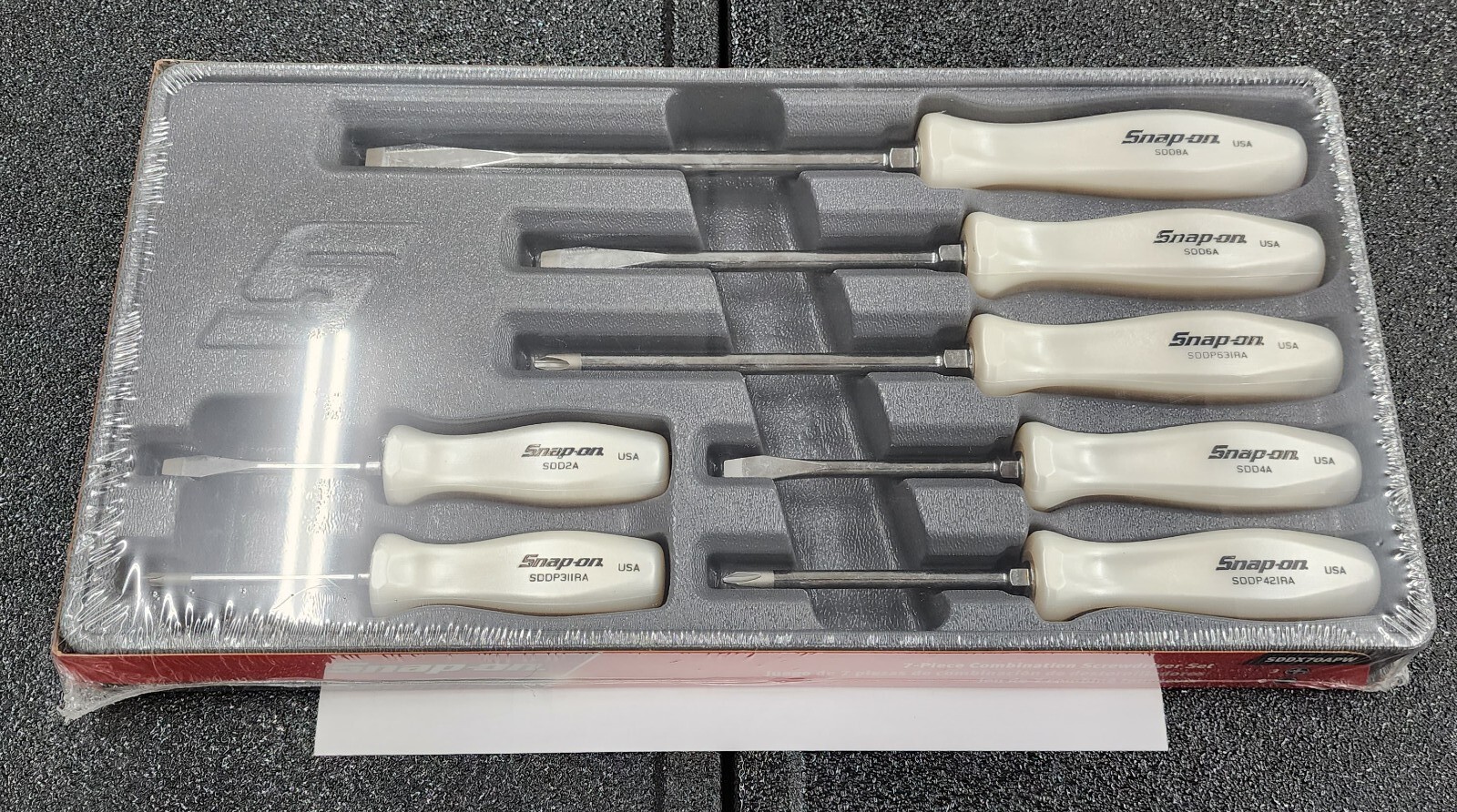 Snap-on Tools USA NEW 7pc PEARL WHITE Combination Screwdriver Set SDDX70A