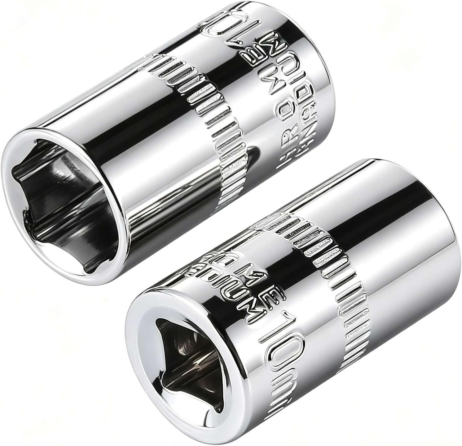 2Pcs Shallow Socket 1/4 Inch Drive 10mm socket 6 Point -CORROSION RESISTANCE