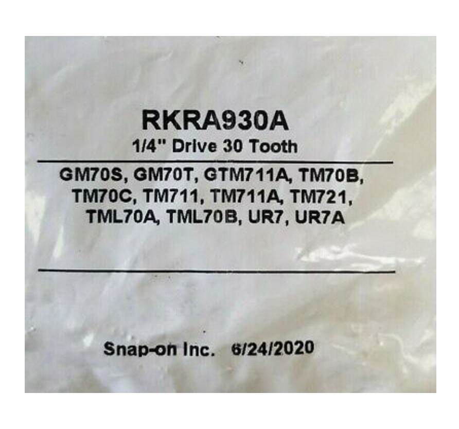 NEW Snap-On 1/4″ Drive 30 Tooth Ratchet Repair Kit RKRA930A ~ TM711 TML70C GM70T