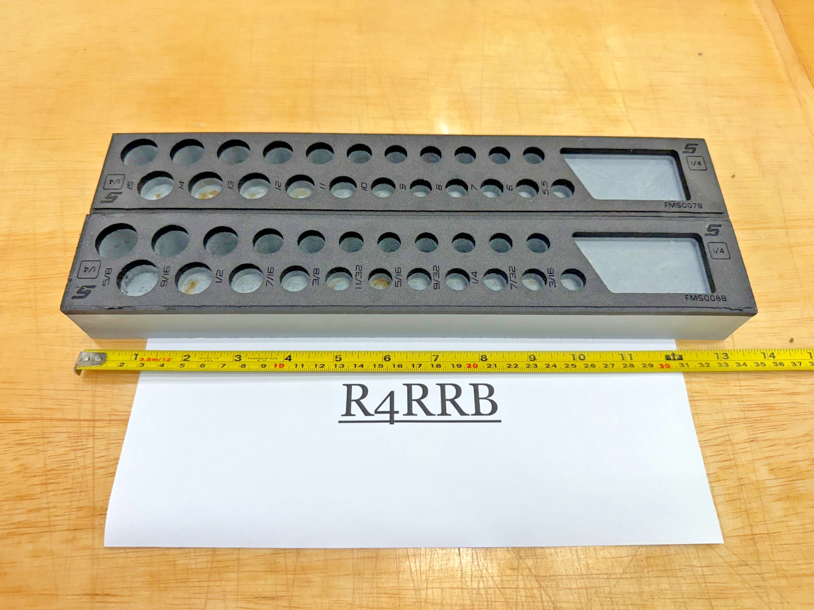 Snap-on Tools 2PC TITANIUM GREY FOAM HOLDER TRAYS For 1/4″ Drive SAE MM Socket