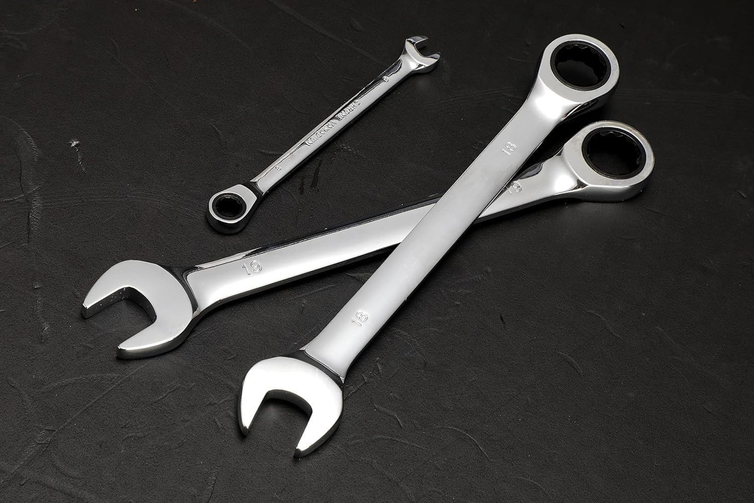 20mm Metric Ratchet Wrench 72-Tooth Box End Spanner Chrome Vanadium Silver