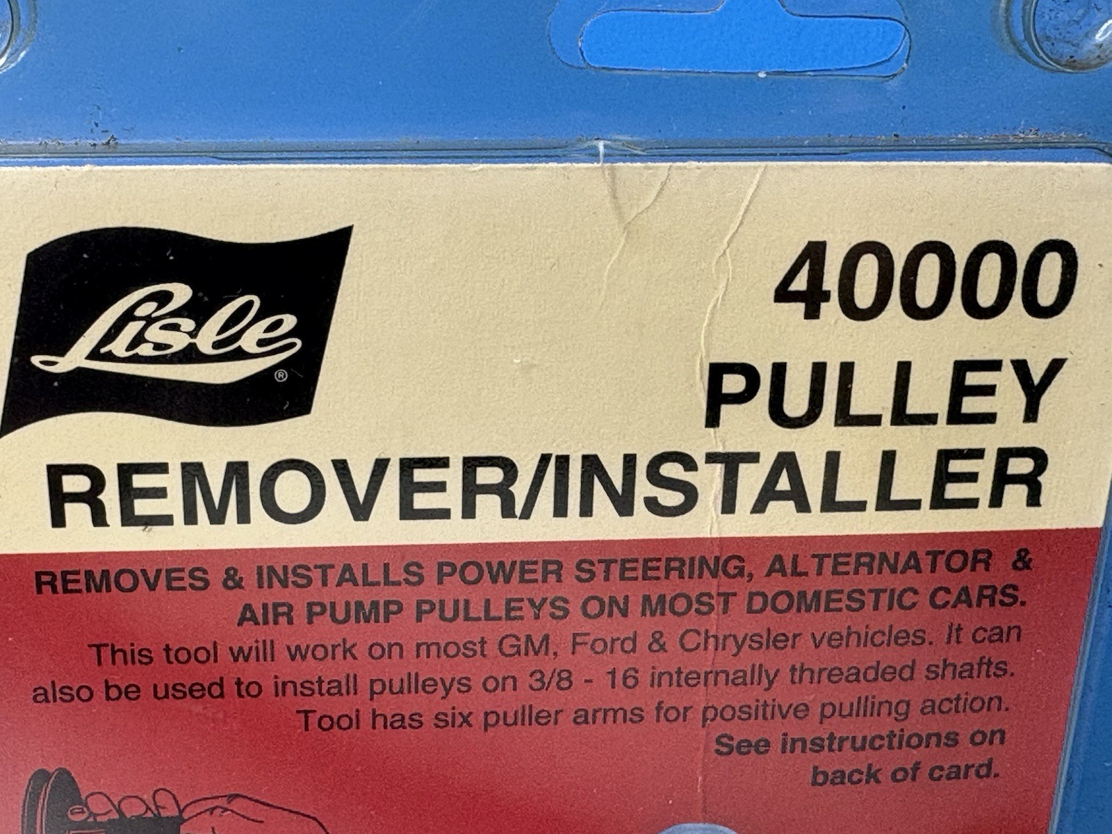Lisle 40000 Pulley Remover/Installer – Power Steering, Alternator, Air Pump