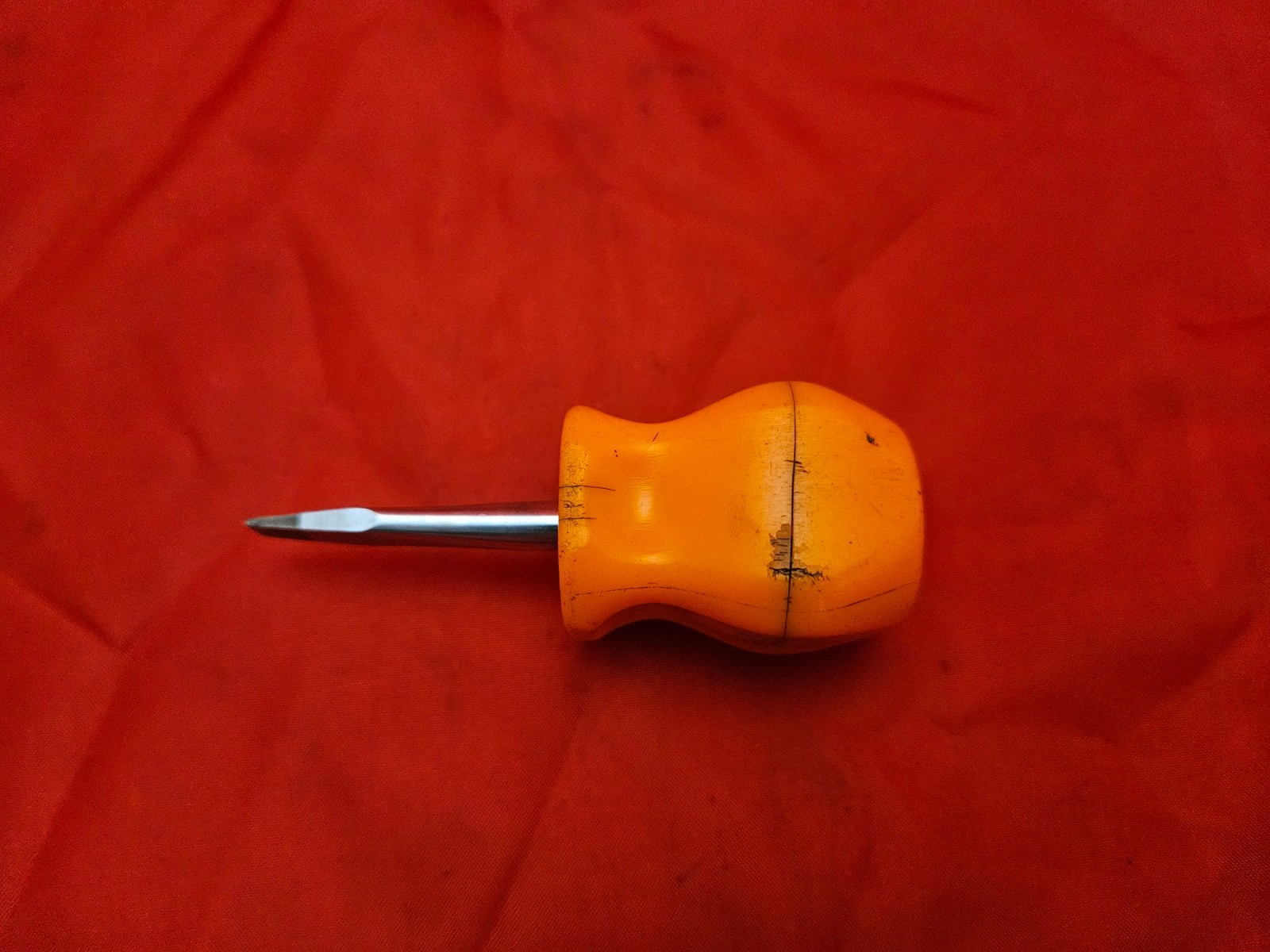 Snap-on SDD1 1/4″ Flat Head Stubby Screwdriver Orange Hard Handle USA AS IS i1