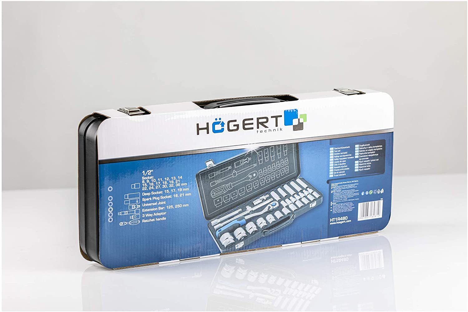 Professional 29 pcs Ratchet Socket Spanner Tool Set 1/2″ – HT1R480 of Hogert