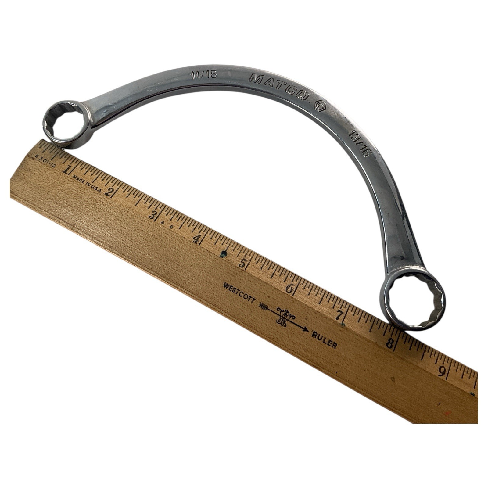 Matco Tools Half Moon Wrench 13/16″ x 11/16″ SAE 12 Point RHM2226 Chrome USA