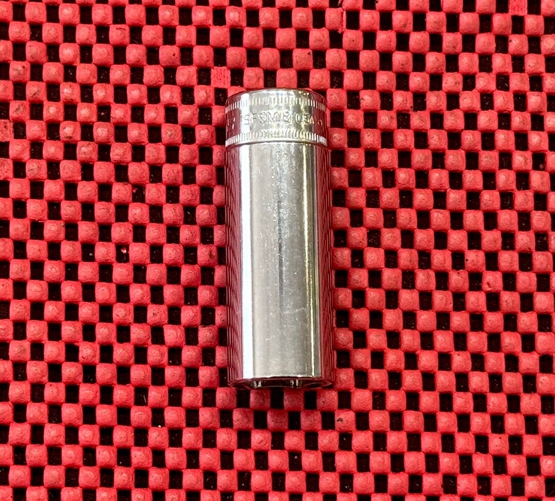 Snap-on Tools SFSM18 NEW 3/8″ Drive 18MM 6 Point Metric Deep Socket Made In USA
