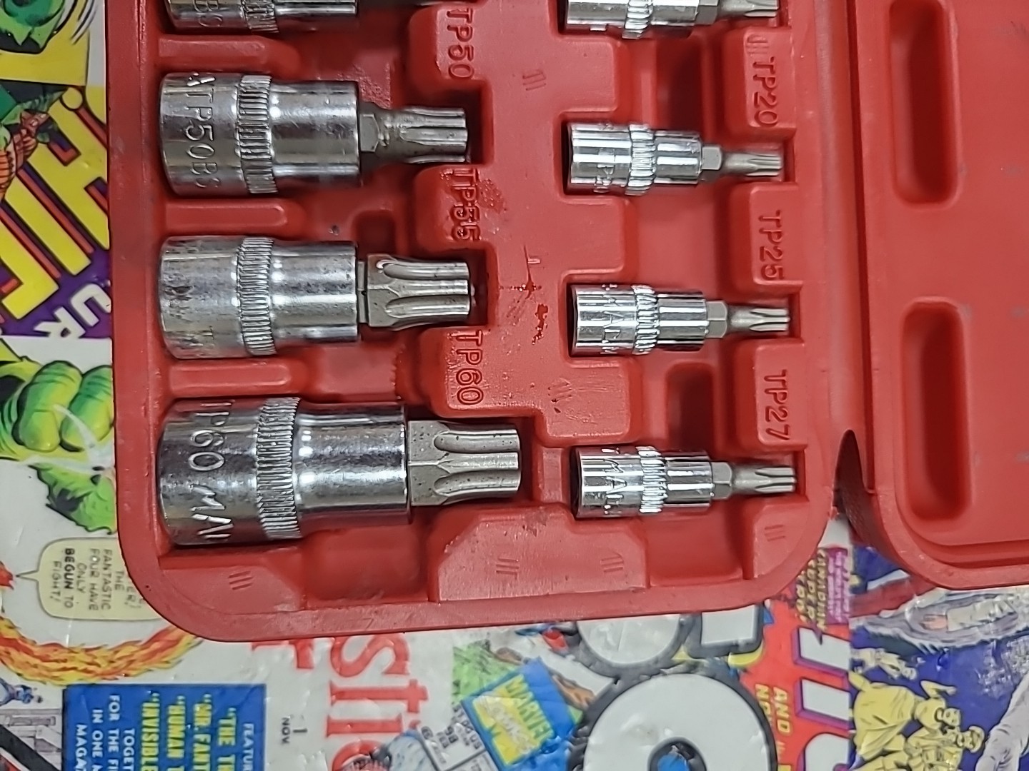 MAC Tools ST12B 12pc Chrome TP8-TP60 Torx 3/8 Socket Driver Bit Set