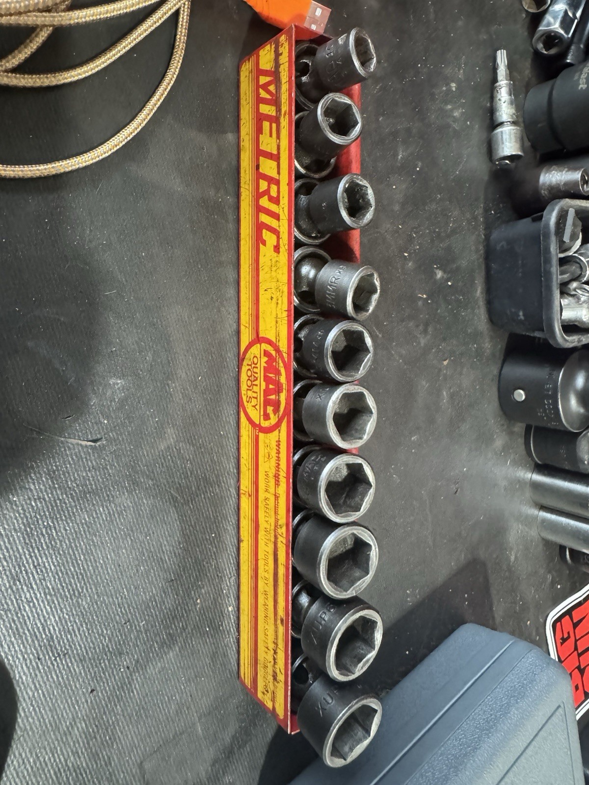 Mac Tools Impact Metric 3/8 Wobble Stubby Socket Set