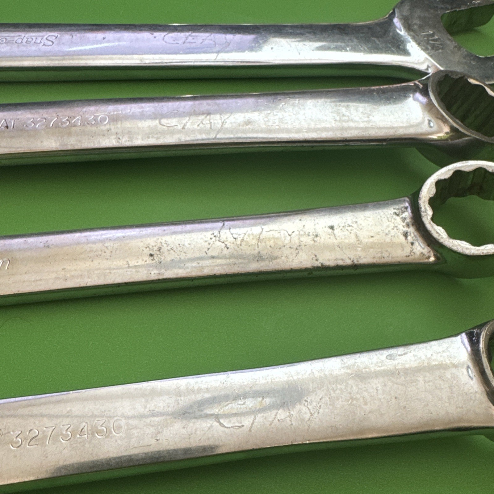 Snap-On USA 4 Piece OEX Series SAE Sz 1″ to 1-1/4″ Combination Wrench Set READ